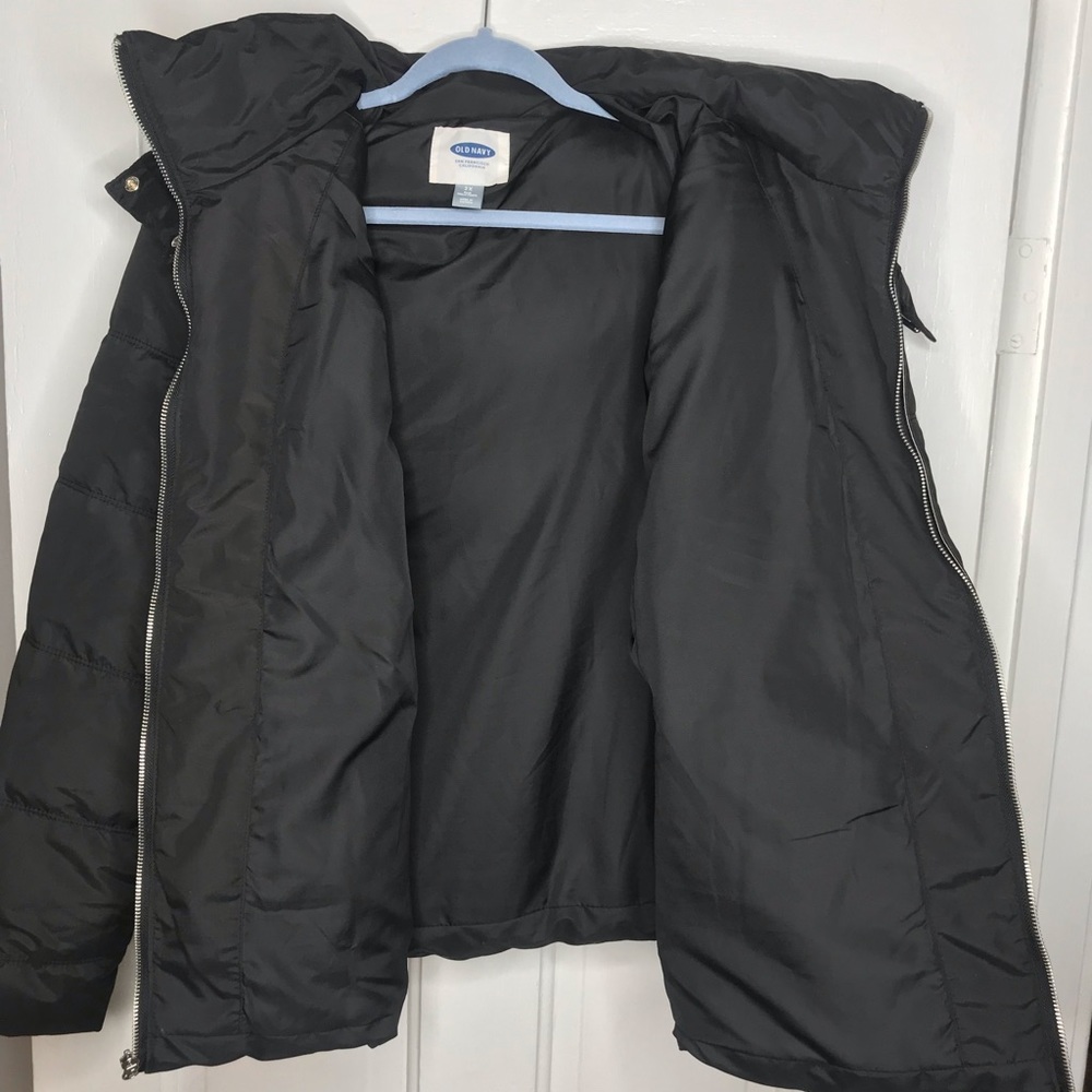 Old navy 2x winter jacket / coat faux fur hood